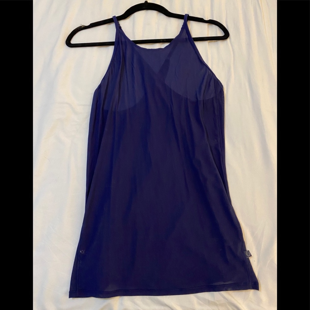 High neck shear lulu tank